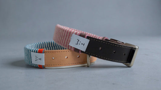 Collar de Piel con funda tejida