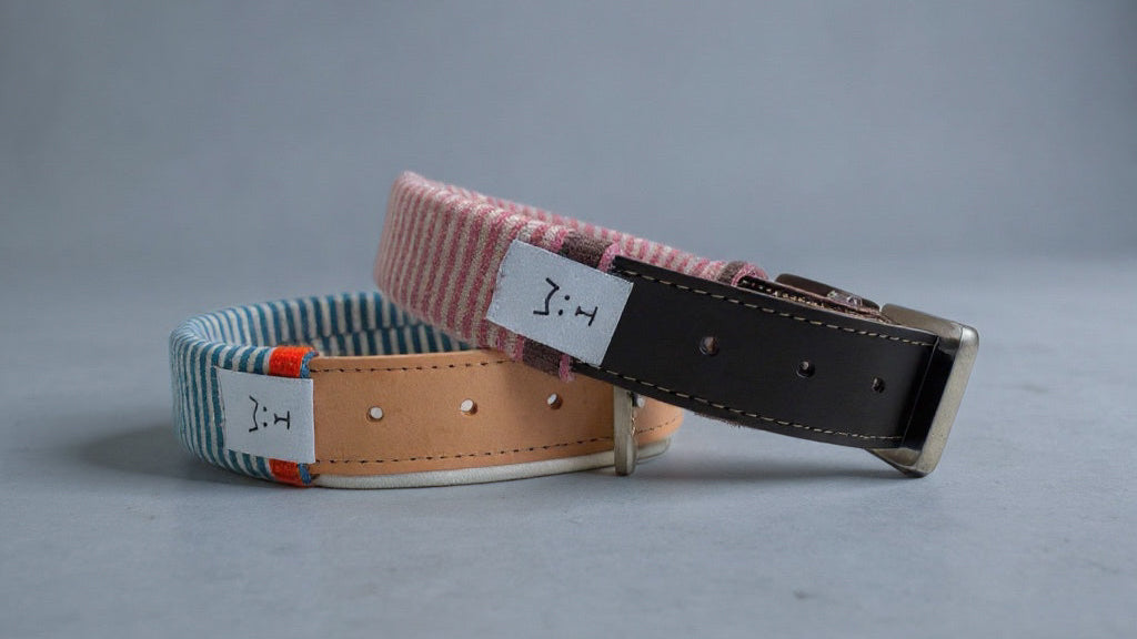 Collar de Piel con funda tejida